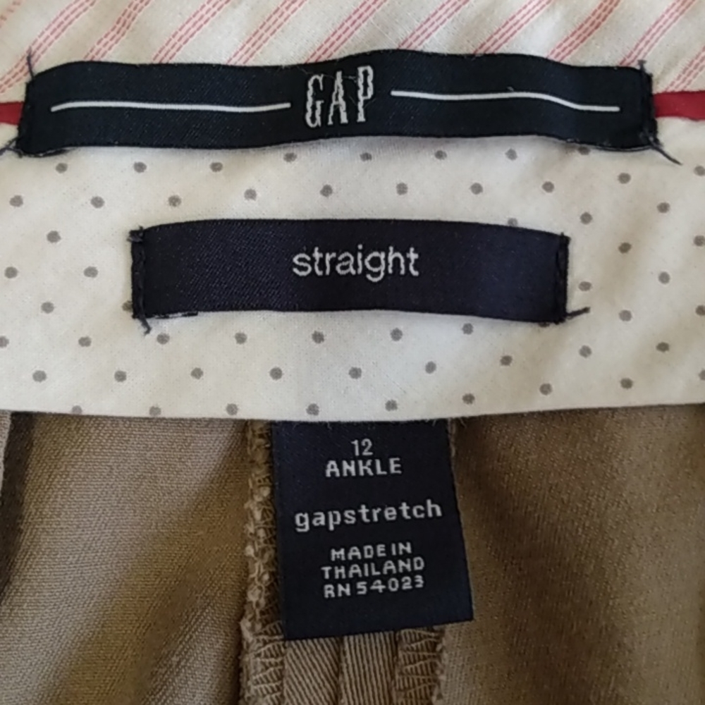 *Gap Straight Ankle Jeans - Gap Stretch – Tan‎ – Women Size 12 - Picture 9 of 13